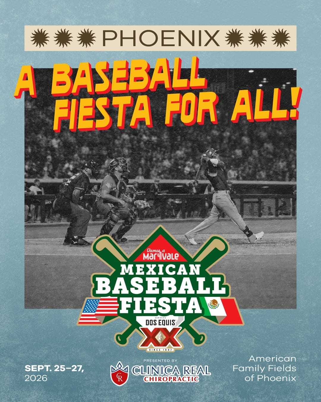 Mexican Baseball Fiesta Phoenix 2026 — Sept 25–27 at American Family Fields of Phoenix