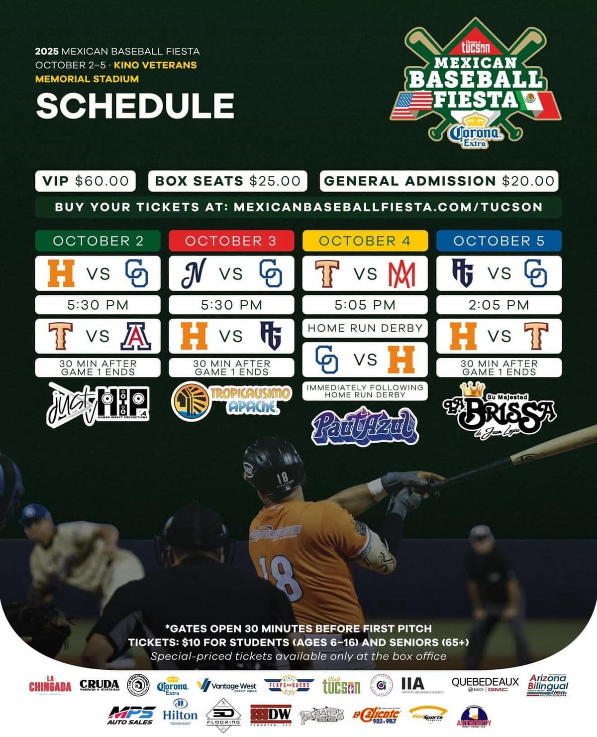 Tucson 2025 Schedule